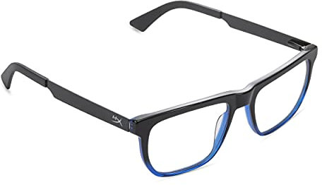 HyperX Spectre Stealth Gaming-Brillen, Blaulichtblockierende Brille, UV-Schutz, Acetat-Rahmen, Edelstahlbügel, kristallklare Gläser, Mikrofasertasche, Hartschalenetui, quadratisch, mittelgroß/groß,