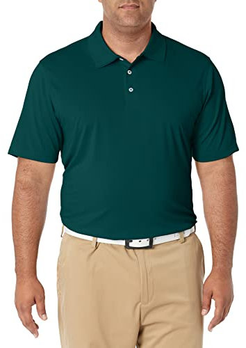Amazon Essentials Polo de Golf, Secado Rápido Que Absorbe la Humedad, Manga Corta Hombre, Verde Oscuro, XL