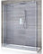 Milano Portland-Luna - Chrome Floating Frameless Wet Room Shower Enclosure with Smoked Glass Screen, Return Panels and White Tray - 1400mm x 900mm