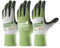 COOLJOB Arbeitshandschuhe, 3 Paar Gartenhandschuhe Damen aus recyceltem Polyester, Arbeits-Handschuhe Herren mit Gummibeschichtung, grün, weiß & grau, Größe 7/S