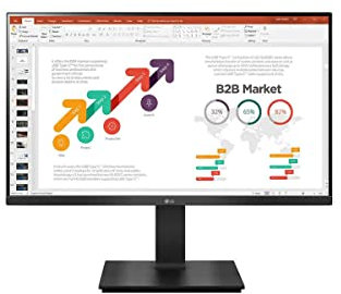 LG Electronics 61cm/24 (1920x1080) 24BP450Y-B 16:9 5ms IPS HDMI VGA DisplayPort VESA Pivot Full HD schwarz, 23,8 Zoll