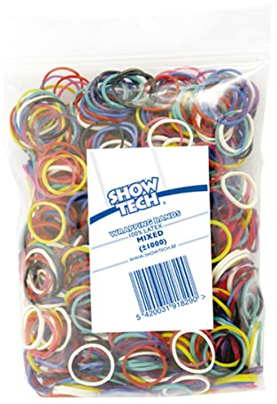 Show Tech Wrap Bands Mixed Colours - 1000 pcs Wrapping Bands
