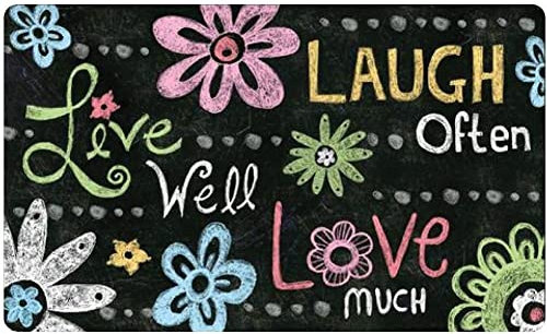 N/A Fußmatte innen fussmatte außenModern Live Well Laugh of Love Much Tafel Design Fußmatte Home Decor deko Wohnzimmer