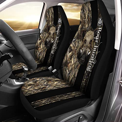 456 Autositzbezüge Vordersitze Wildschweinjagd Echtes Wildschweinjagd-Camouflage-Muster Auto Sitzbezug Sportliche Auto-Schonbezüge Für Fahrzeuge, Wohnmobil, Autos, 52X138Cm