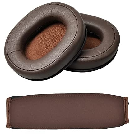 JHZZWJ Almohadillas de repuesto para auriculares y diadema para diámetro ATH M50x / M50 / M50xBT / M50RD / Audio Technica M40X /M30x /M20x /MSR7 Monitor/ATH-ANC9 almohadillas de piel sintética