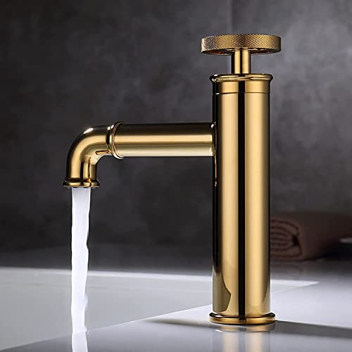 Robinet de lavabo de salle de bain, robinet de salle de bain de style industriel, robinet de salle de bain monotrou, robinets de salle de bain pour évier 1 trou, mitigeur de lavabo, robinet de salle