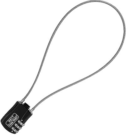 1pcs Cable Lock, Bicycle Lock, Digital Combination Lock, Anti-theft Combination Lock, Helmet Lock, Suitable For Bicycle, Wardrobe, Helmet (black)