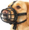 Yes4Quality Dog Muzzle (Large, Black), Basket Muzzle for Large Sized Dogs, Comfortable W/ Adjustable Size & Reflective Strips, Safe Cage Mouth Cover to Prevent Unwanted Biting, Chewing & Eating