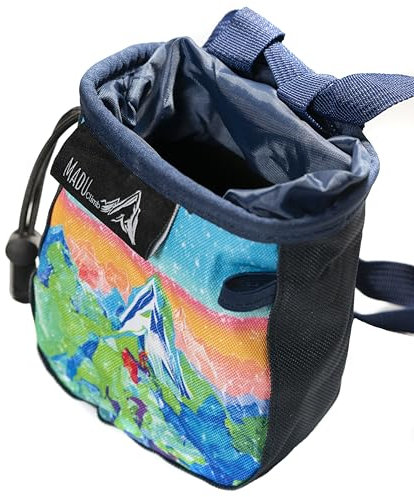 Madu Climb - Sacchetto di gesso per arrampicata su roccia ad acqua (opera d'arte blu)