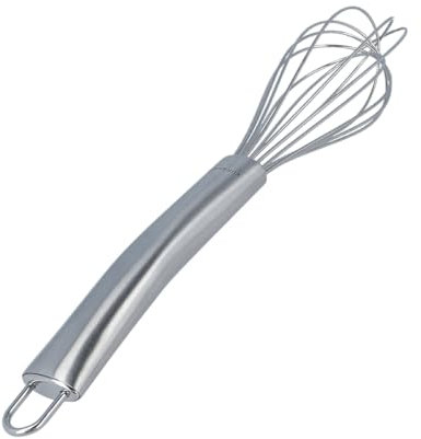 EUROHOME Schneebesen CARMEN aus rostfreiem Edelstahl spülmaschinengeeignet - Rührbesen 25 cm Länge - Rührer Mixer mit ergonomischem Edelstahlgriff - Edler Schaumschläger mit Aufhänger im Griff
