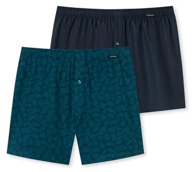 Schiesser Herren 2 Pack Boxershorts Baumwolle Jersey weich Multipack - Jerseyboxer, Sortiert 9_180845, 8