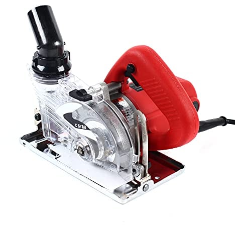 Mauernutfräse Schlitzfräse 1800 W Steintrennsäge 18000r/min Mauerfräse 220v 50Hz Wandfräse Staubfreie 125mm, Elektrische Wand Chase Schneidemaschine für Stein Marmor Beton Holz