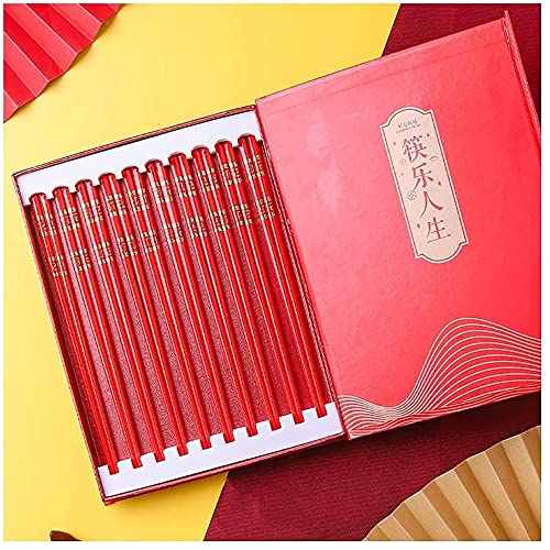 OUSIKA Palillos elegantes palillos reutilizables palillos reutilizables de porcelana, juego de regalo de 10 pares, palillos chinos de cerámica for cena familiar, apto for lavavajillas, antideslizante,