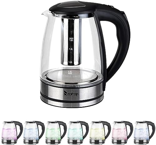 GERAZXCD HD-1861-A 220V 2000W 1.8L Electric Glass Kettle UK Plug