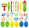 26pcs Play Doh Tools, Playdough Set, Play Dough Tools, Plastic DIY Playdough Set, Plasticine Modelling Tools, Clay Dough Tool Kit, Playdough Accessories, Playdough, Play Doh Set