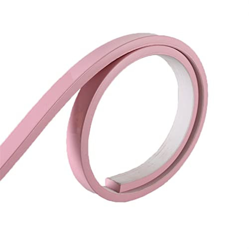 Flexible Eckleiste zum Abziehen und Aufkleben, für Zuhause, Wand- und Deckendekoration, 5 m, Sockelleiste, Laminat, Bodeneinfassung, Rosa 1,5 cm