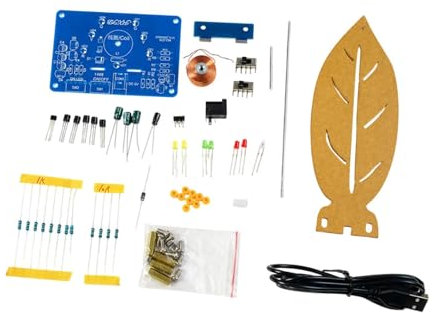 Oshhni Kit di pratica di saldatura Kit di apprendimento elettronico per studenti delle scuole superiori Divertimento per principianti della saldatura Kit di