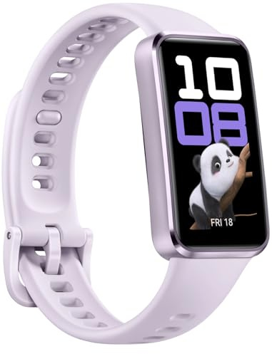 HUAWEI Band 10 Smartwatch, Sportüberwachung mit IA, erweiterte Schlafüberwachung, emotionales Wohlbefinden, Schnellladung, kompatibel mit iOS und Android, Lila, Aluminium
