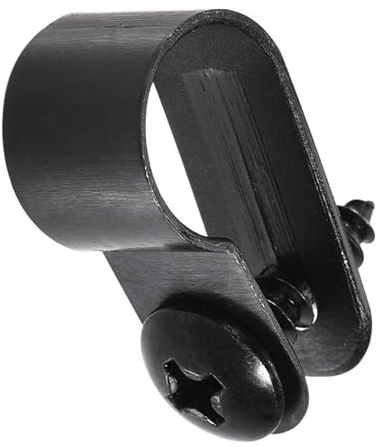 TA-VIGOR 100Pcs Nylon R-Type Cable Clamp Clips, 10.4mm Plastic Cable Clamp Assortment Kit Fastener, Plastic Wire Clamp Clips for Electrical Cable Wire Conduit Cable Management, Black