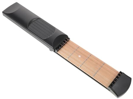 Toyvian Tragbares Gitarrenübungszubehör Übungshals für Taschengitarre aus Kunststoff Schwarz für Anfänger zum Üben von Akkordwechseln Am Griffbrett Gitarre
