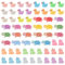 Juibao 60Pcs Pond Mini Resin Animals, Glow in The Dark Tiny Ducks Turtles Frogs Resin Figures, Small Mixed Animal Figures for Decorative Garden, Miniature Landscape, Dollhouse