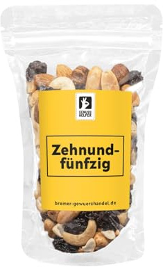 Bremer Gewürzhandel GeNUSSmischung Zehnundfünfzig, Nussmix, Studentenfutter mit Spruch, 175g