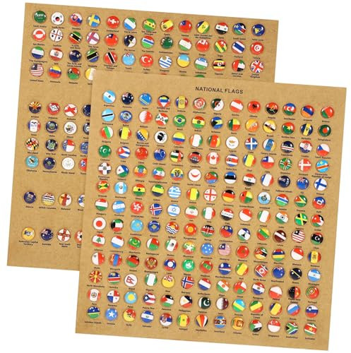 DOITOOL 291pcs National Flag Push Pin Decorative Thumbtacks for Map Office Bulletin Board and Crafts Aesthetic Office Supplies for Travel and Organization