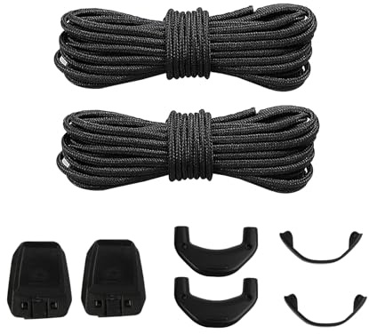 Cordones Finos de 1,5 mm para Botas de Esquí Salomon, Sistema de Bloqueo Rápido, Cordones de Repuesto Sin Atar, Kit Completo con Cierres y Clips, Ideal para Deportes de Alta Intensidad, 140 cm