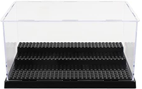 GREENSAPPIRE Acrylic Display Case 3-Level 25.5x15.3x13.9CM Removable Shelves Perspex Dustproof Minifigure Display Case Toys Model Box Hold Up to 30 for Lego Lovers Car Model (1)