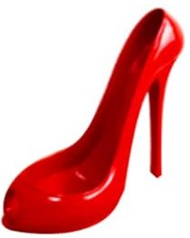 Bemonew High Heel Shoes Wine Bottle Holder, Red High Heel Shoes Shape Single Wine Bottle Holder for Wedding Party Home Decor
