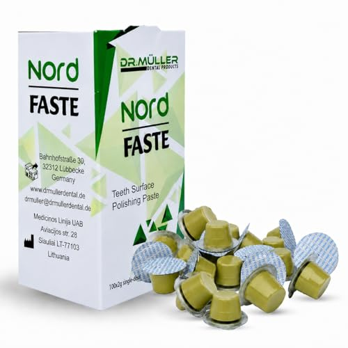 Dr Müller Prophy Paste Dental Polishing Paste, Dental Polishing Paste for Teeth Cleaning, Removes Plaque, Plaque & Discolouration, for Professional Dental Hygiene (20, Fine - Apple)