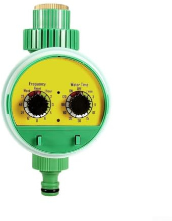 Minuteur d'arrosage automatique à double bouton - Contrôleur d'irrigation intelligent - Affichage LED étanche - Pour arroseur goutte à goutte - Systèmes de brumisation - Alimenté par batterie