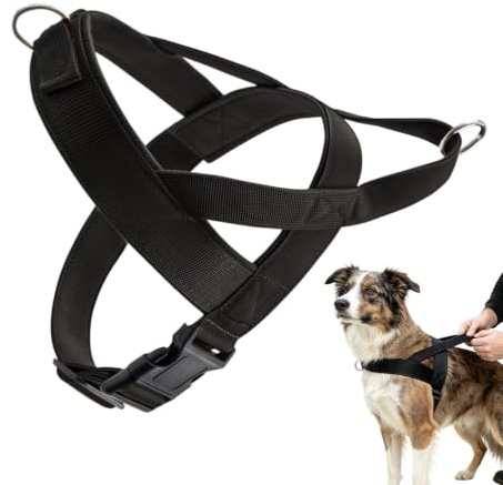 Imbracatura anti-trazione per cani | Bretella toracica traspirante anti | fuga, con fibbia di sicurezza regolabile, imbracatura anti-tiraggio, adatta per razze medie e grandi, viaggio