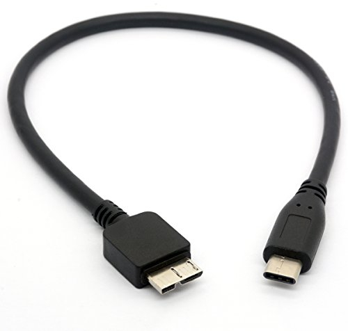 OpenII, USB-C-auf-Micro-USB-Kabel, USB 3.1 Typ C auf Micro B (Micro USB) für WD my PassPort HDD Festplatte, 30cm