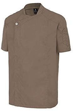 MONZA OBREROL - Giacca da Chef a Maniche Corte, Unisex | Giacca per Il Settore Alberghiero Professionale | Ristorazione RIF 4124 Visone, L