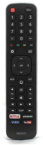121AV EN-2A27 EN2A27 Replacement TV Remote Control for HISENSE 50H7GB1 50H8C 50H6B 55H6B 50H6GB 50H7GB 65H7B 55H7B Series H8C Series with NETFLIX VUDU keys for Household Television Accessory