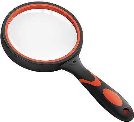 Lente d'ingrandimento Lente d'ingrandimento portatile applicata a libri di scienza Giornale Insetti di lettura Hobby Morbido gambo Lente d'ingrandimento per anziani Bambini