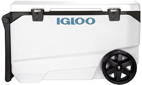 IGLOO Marine Latitude 90 Roller Kühlbox, Weiß, Qt