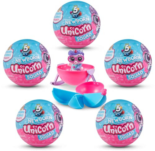 5 Surprise Newborn Unicorn Squad Serie 4 Einhorn Überraschungskapseln (5er- Pack)