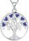 YL Damen Lebensbaum Kette 925 Sterling Silber geschnitten Herz Dezember Geburtsstein Tansanit Baum des Lebens Stammbaum Anhänger Halskette für Frauen, 45 + 3CM