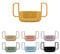 Design Letters Griff für Baby und Kinder Trinkglas in Tritan (Senffarben) - BPA-frei, BPS-frei und EA-frei. Erleichtert dem Kind das Trinken des Glases, spülmaschinenfest, leicht, 20 g
