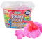 Slimy Sandy Fluff 220 g di sabbia rosa – Sabbia Slime originale per bambini, massa magica da gioco con secchio e due forme, plastilina elastica (giocattolo dai 3 anni)