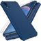 ORETECH Coque Compatible avec iPhone XR - Étui Mince en Silicone et PC TPU avec 2 Verres Trempés Protection Écran, Housse Anti-Rayures pour iPhone XR 6.1 Bleu