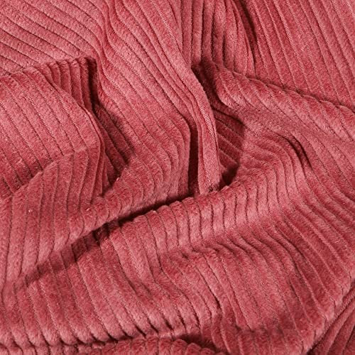 Craftine Tissu Velours côtelé uni Vieux Rose - par 50 cm