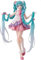 tshy Anime Hatsune Miku Action Figure Pink Double Ponytail Style Figurine Decoration Collectibles Character Model PVC Figure Toys Kids Dolls Office Ornaments 20cm, Red