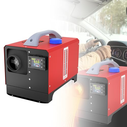 Froadp Chauffage à air diesel horizontal 12 V 8 KW avec télécommande pour chauffage de voiture 5 l Chauffage à air diesel Chauffage à carburant avec protection contre la surchauffe pour camping-car