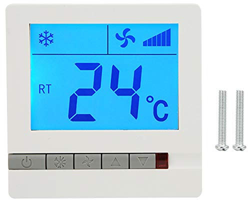 Thermostat numérique, ABS PC ignifuge, stable, thermostats programmables pour la maison, temporisation, protection du compresseur, ventilo-convecteur, contrôleur de température, facile à lire, chauffa