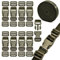 Eviznbou 10M Gurtband 25mm Nylon Gurtband mit 10 Paar Kunststoff Schnallen, 20 Tri-Glide-Schieber für Rucksack Gepäckgurten Tasche Hundehalsband Rucksackersatz (Armeegrün)