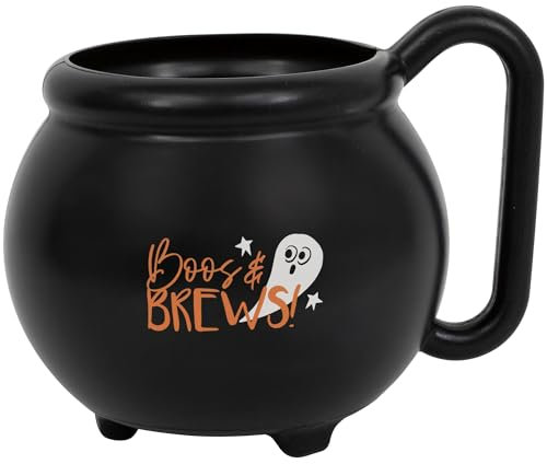 Bats & Boos Cauldron Shaped Plastic Mug- 15oz I Halloween I Pack of 1