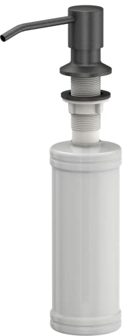 QUADRON Seifenspender Schwarzer Punkt Metall 350ml Spülmittelspender, Nachfüllbarer Soap Dispenser, Spender Geeignet für Küche, Handseife, Shampoo, Duschgel, Waschmittel, Bad